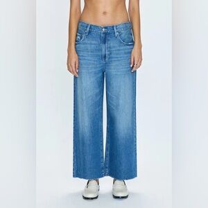 Pistola Jadyn Low Slung Crop Wide Leg Jeans In Amalfi